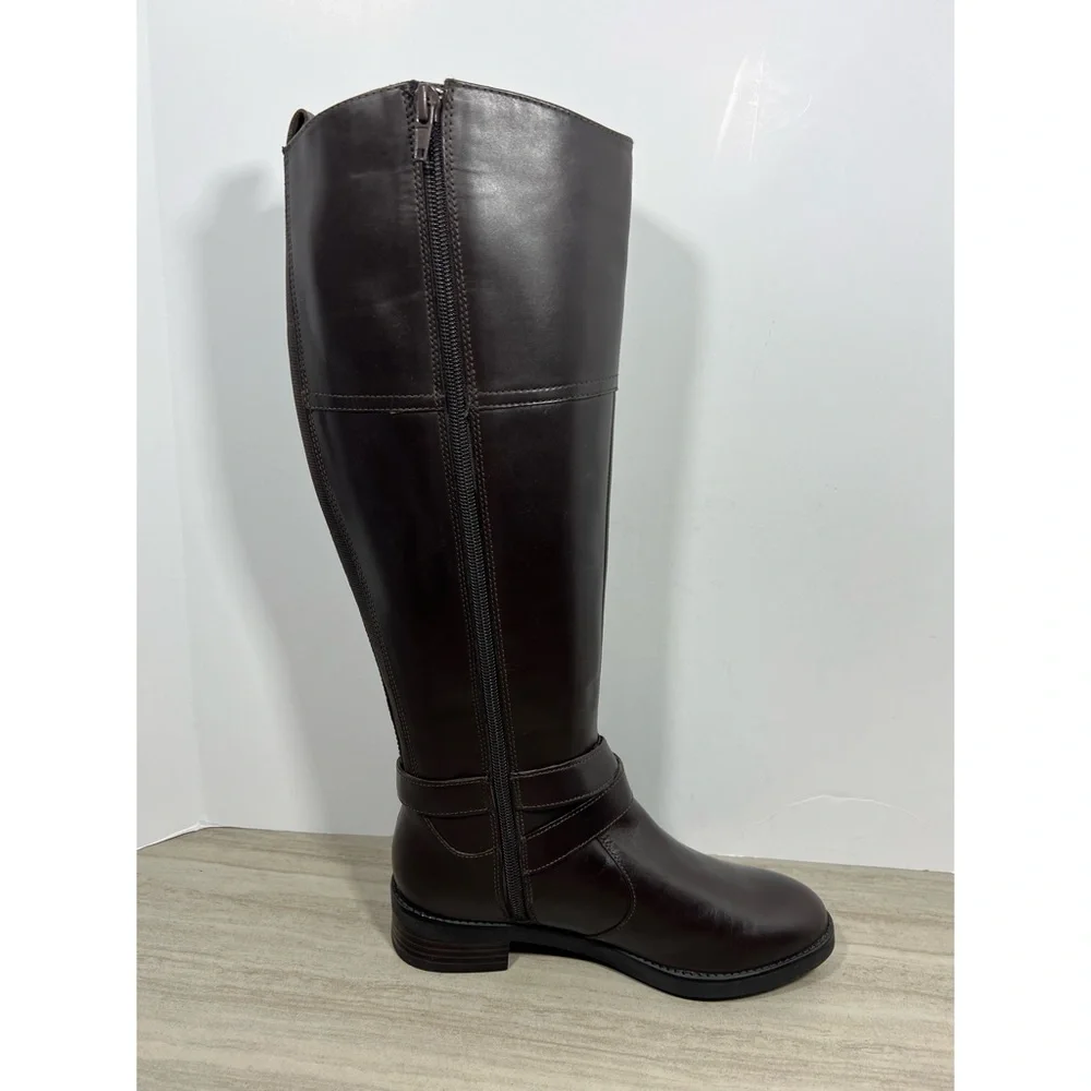 Bandolino Women’s Jiman Tall Leather Riding Brown Boots Size 6 New
